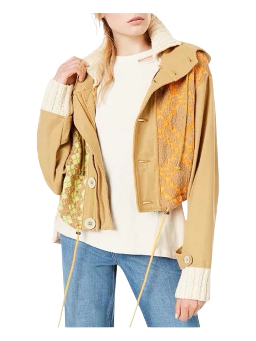 FREE PEOPLE Reno Knit Jacket, Size L.
